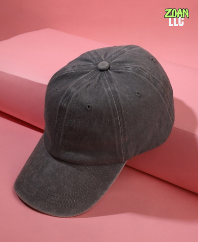 Light-Wash Grey Baseball Cap